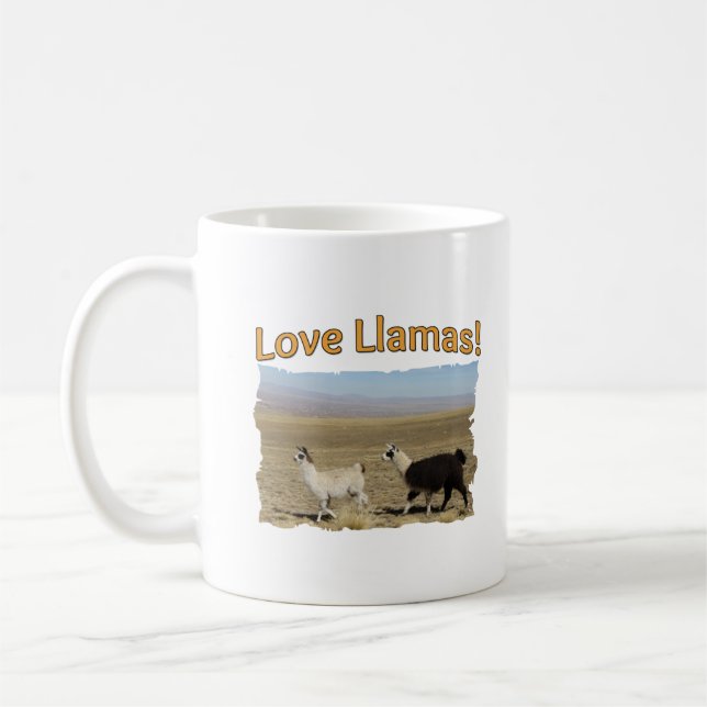 Kärlek Llamas - Bästa vänner Kaffemugg (Vänster)