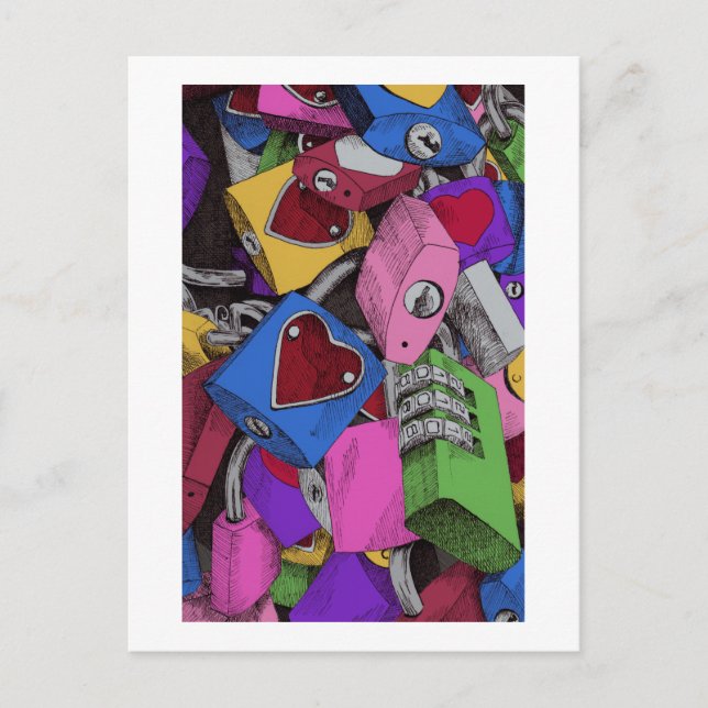 Kärlek Locks Vykort (Framsida)