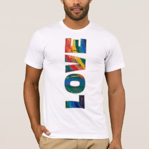 Kärlek Lodrät Regnbåge Färgton för Abstrakt Art-te T Shirt