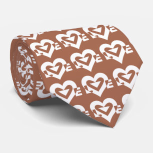 Kärlek Logotyp, Brown och White Slips