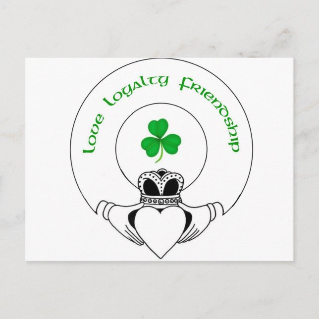 Kärlek, lojalitet, Vänskap Claddah Vykort (Framsida)
