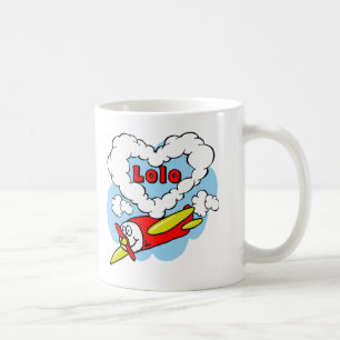 Kärlek Lolo lurar flygplan Kaffemugg