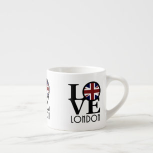 KÄRLEK London (UK flagga) Espressomugg