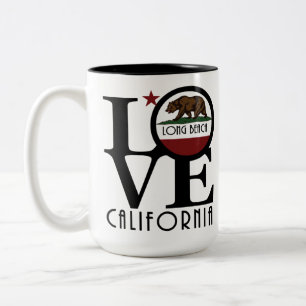 KÄRLEK Long Beach California 15oz Två-Tonad Mugg