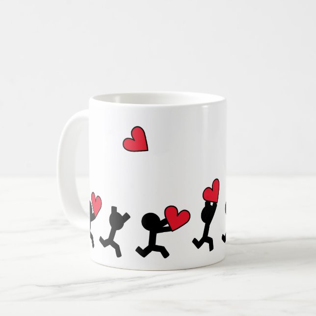 Kärlek löpare kaffemugg (Framsida vänster)