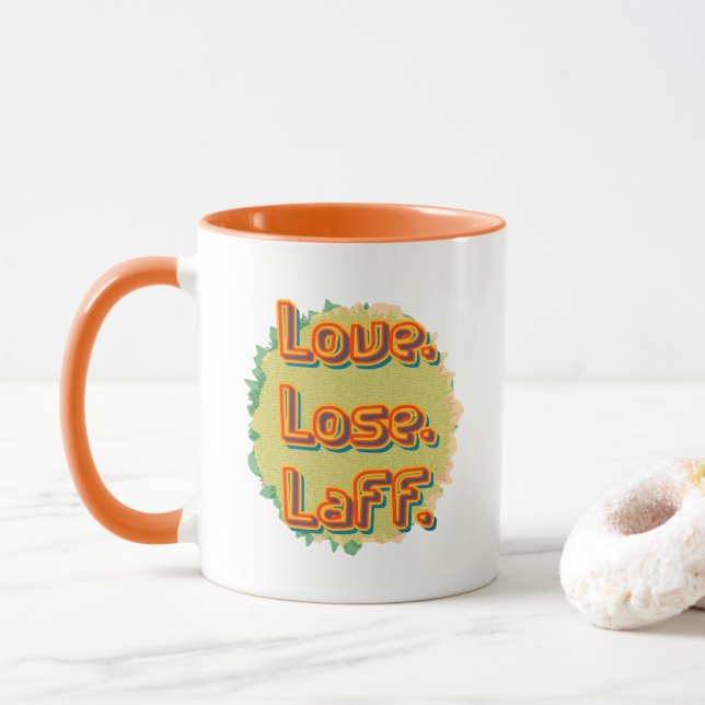 Kärlek. Lös. Laff. Gfx 03 Mugg (Med munk)