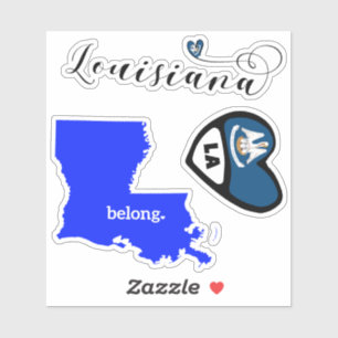 Kärlek Louisiana, Lakan av Die cut Stickers Klistermärken