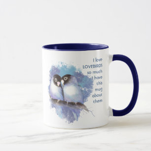 Kärlek LOVEBIRDS så mycket jag Roligt Quote Mugg