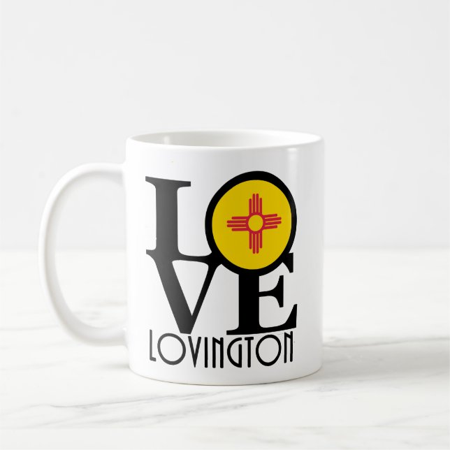 KÄRLEK Lovington New mexico 11oz Kaffemugg (Vänster)