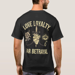Kärlek Loyalty, rädsla Betrayal - gotisk Vintage T Shirt