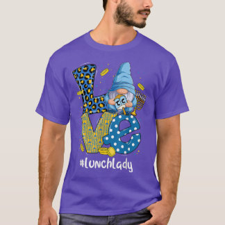 Kärlek Lunch Dam Leopard Gnome Lycklig Chanukah Ha T Shirt
