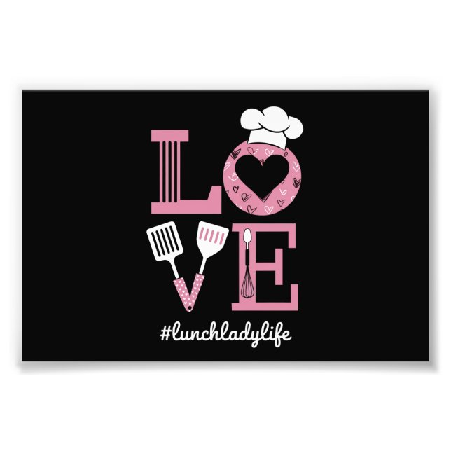 Kärlek Lunch Dam Life Funny Valentines day-gåvor Fototryck (Framsidan)