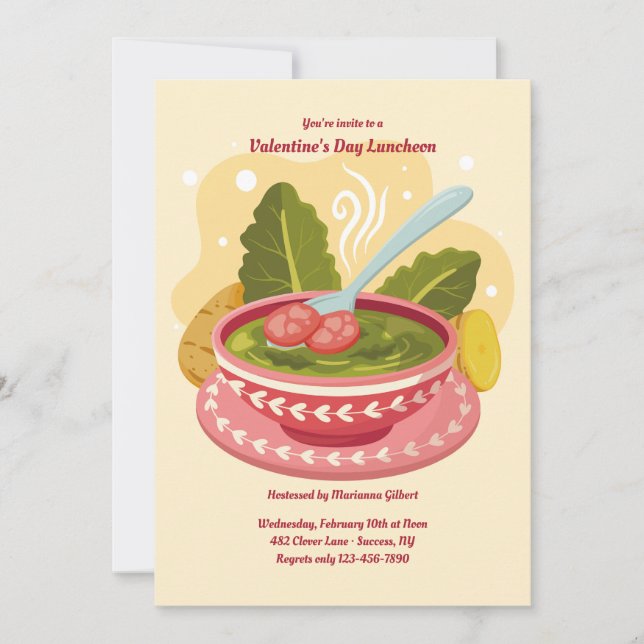  Kärlek Luncheon Inbjudningar (Framsida)