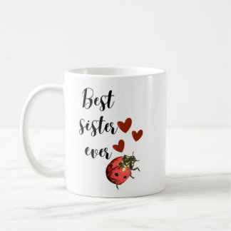 Kärlek & Lycka: Söt Nyckelpiga-Mugg till din syste Kaffemugg