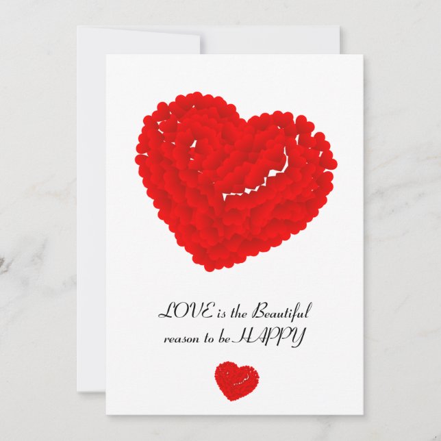 kärlek lycklig gör-det-själv julkort (Framsida)