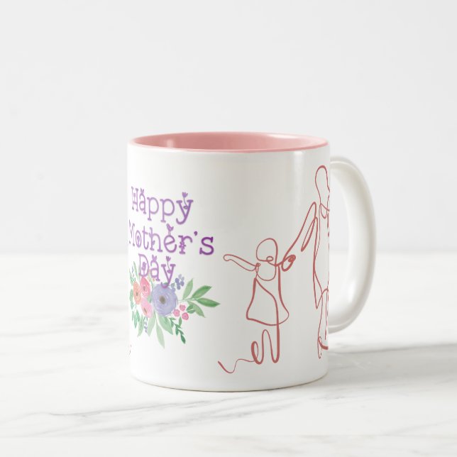 Kärlek - Lycklig Mor-dagen Mugg (Framsida höger)