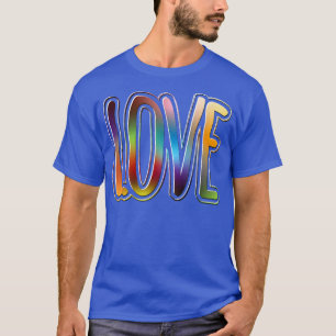 Kärlek Lycklig Pride Dag med Coola LGBTQ Rainbow F T Shirt