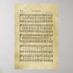 Kärlek lyftte mig gospelnotblad poster