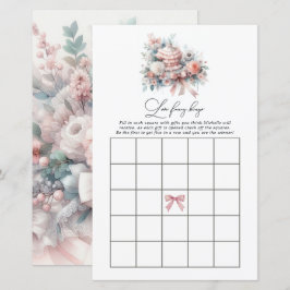 Kärlek Lyxig Bröllopsdusch Elegant Pastell Bingo S