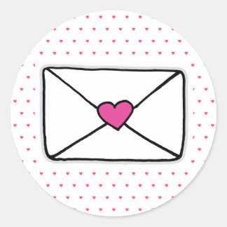 Kärlek Mail Heart-kuvert Snigel Mail Runt Klistermärke
