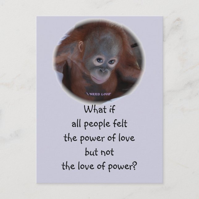 Kärlek makt inbjudan vykort (Framsida)