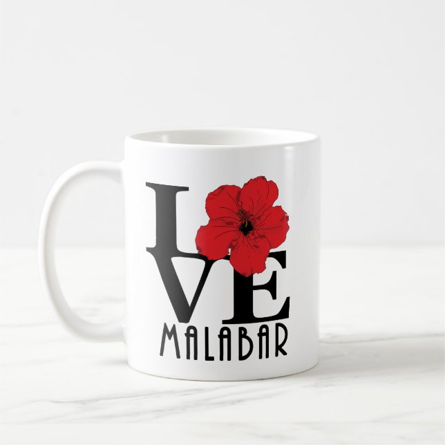 KÄRLEK Malabar 11oz Red Hibiscus Kaffemugg (Vänster)