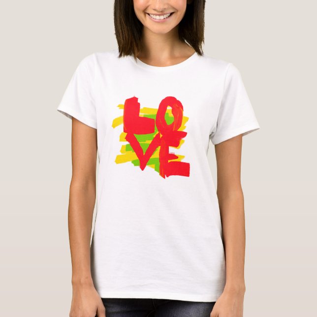 Kärlek Målarpenslar Färgglada Långärmad T-Shirt (Framsida)