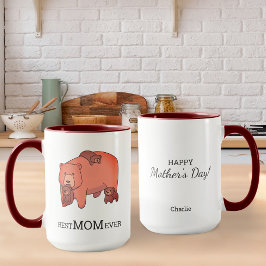 Kärlek Mamma Bear Bear Baby Bear Unge Personlig Mugg