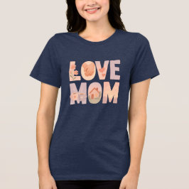 Kärlek Mamma Blommigt T-Shirt
