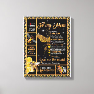 Kärlek Mamma   Brev till mitt Mamma är du världen  Canvastryck