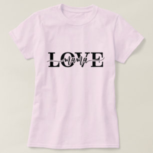 Kärlek Mamma Cute Script Font Mors dag T Shirt