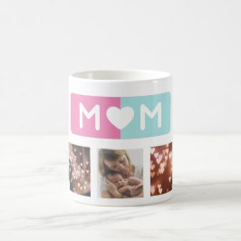 KÄRLEK MAMMA | GIRL ROSA & BOY BLUE Multi 7 Photo Kaffemugg