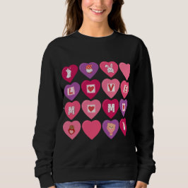 Kärlek Mamma Heart Sweatshirt | Cute Mors dag Gift T Shirt