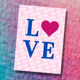 KÄRLEK mamma modern elegant vi älskar dig mamma Kort