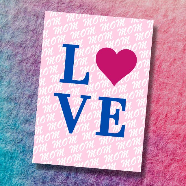 KÄRLEK mamma mor, vår moderna elegant kärlek er ma Kort (The background text template can fit 2 or 3 upper case letters, maybe 1 or 2 more with lower cases.)