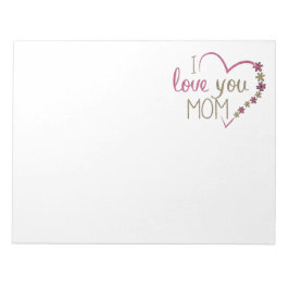 Kärlek Mamma Mors dag Heart Anteckningsblock