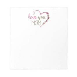 Kärlek Mamma Mors dag Heart Anteckningsblock