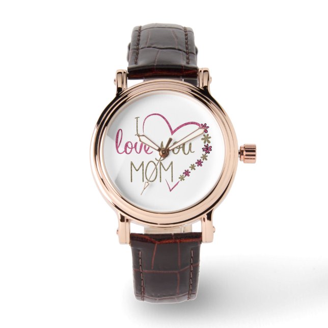 Kärlek Mamma Mors dag Heart Armbandsur (Framsida)