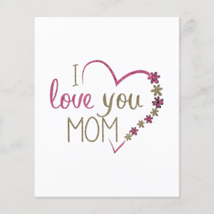 Kärlek Mamma Mors dag Heart Flygblad