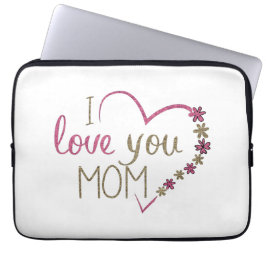 Kärlek Mamma Mors dag Heart Laptop Fodral