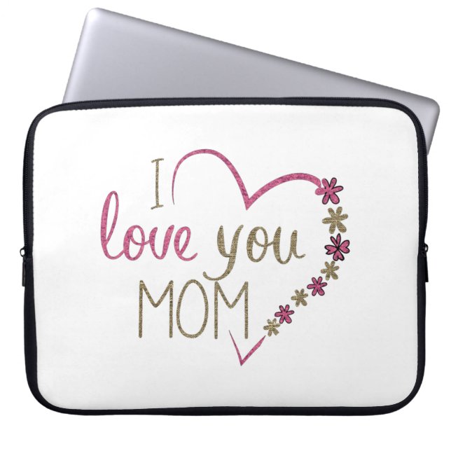 Kärlek Mamma Mors dag Heart Laptop Fodral (Framsidan)