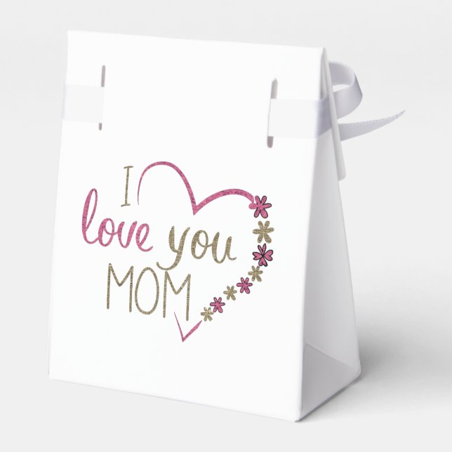 Kärlek Mamma Mors dag Heart Presentaskar (Baksidan Sidan)