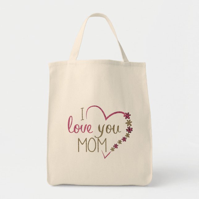 Kärlek Mamma Mors dag Heart Tygkasse (Framsidan)