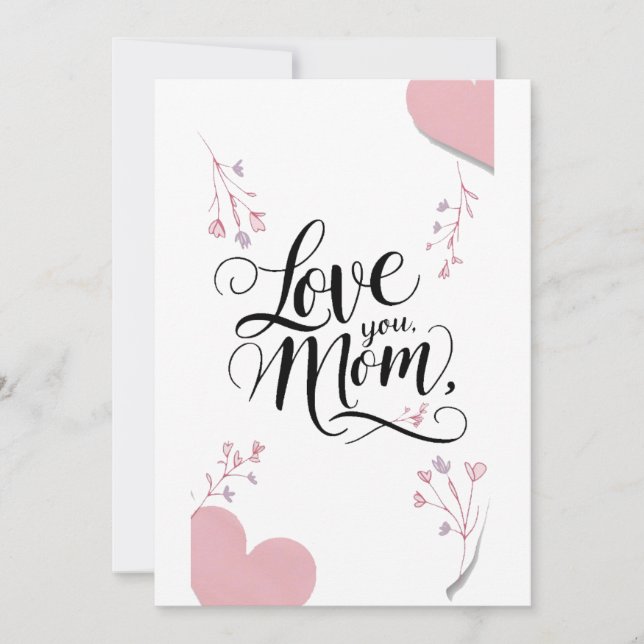 Kärlek, Mamma,mors dag-presentkort Inbjudningar (Framsida)