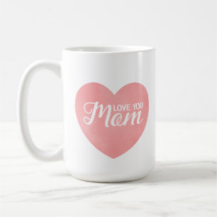 Kärlek, mamma, mors dag rosans hjärta kaffemugg