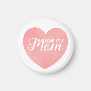 Kärlek, mamma, mors dag rosans hjärta magnet