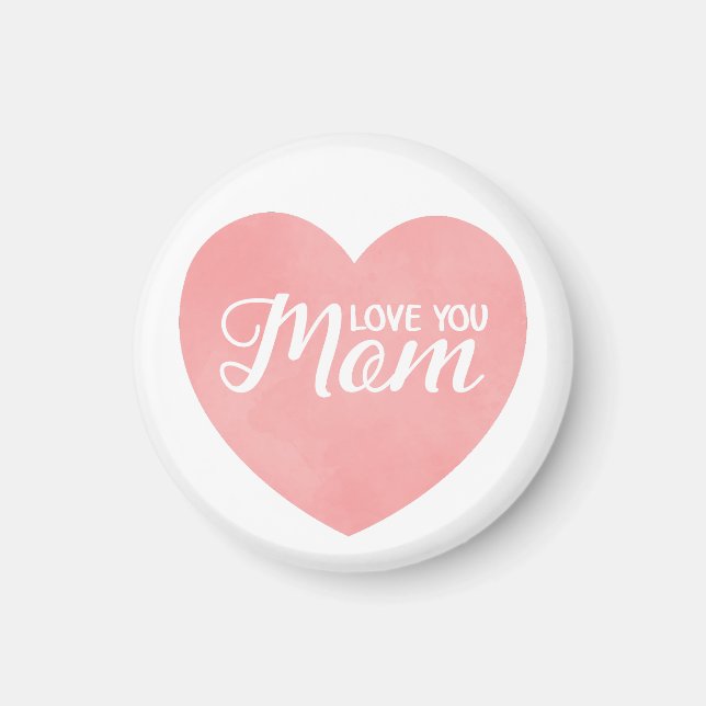 Kärlek, mamma, mors dag rosans hjärta magnet (Framsidan)