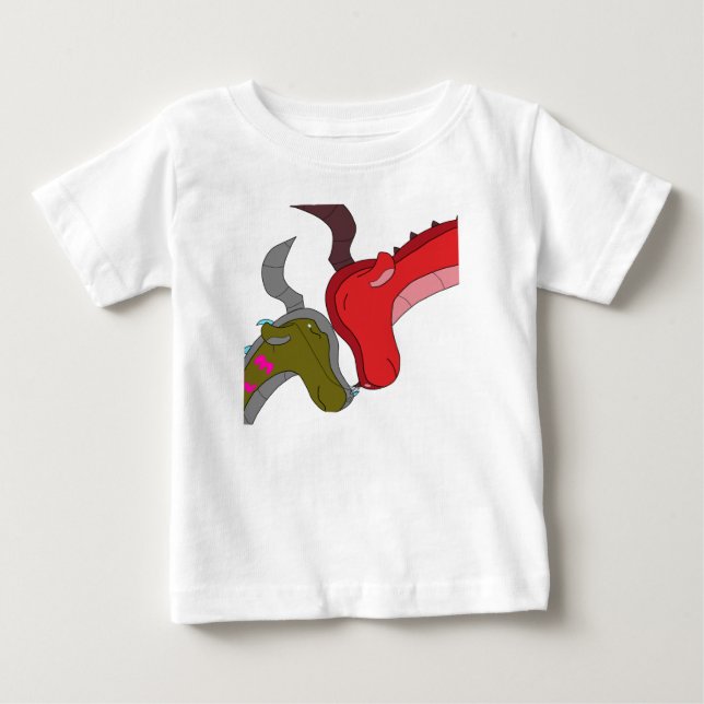 Kärlek: Mamma och Baby Drak T-Shirt (Framsida)