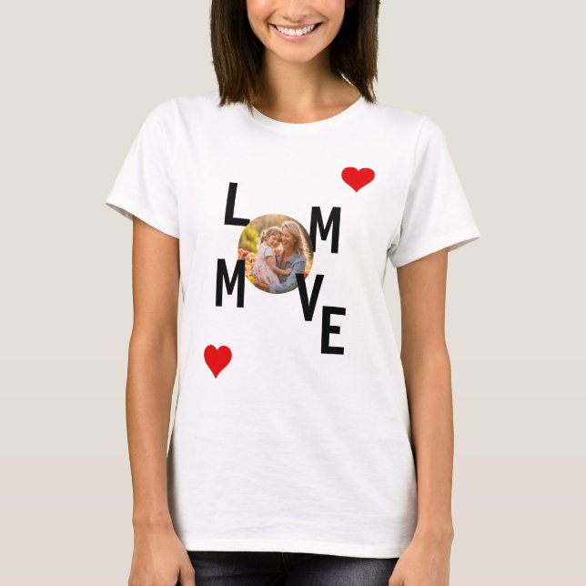 Kärlek Mamma personlig T-Shirt (Framsida)
