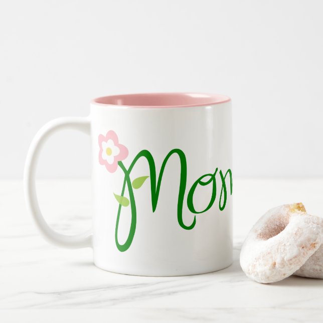 Kärlek Mamma Två-Tonad Mugg (Med munk)